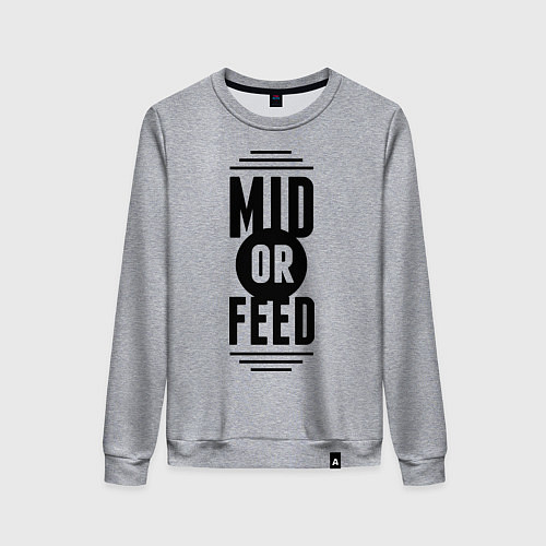 Женский свитшот Mid or feed / Меланж – фото 1