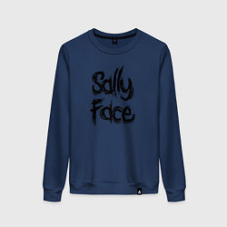 Свитшот хлопковый женский SALLY FACE, цвет: тёмно-синий