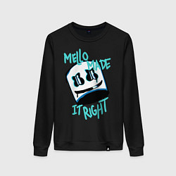 Свитшот хлопковый женский Mello Made it Right, цвет: черный