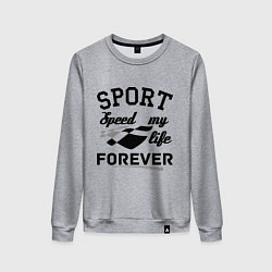 Свитшот хлопковый женский Sport forever, цвет: меланж