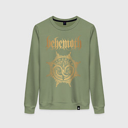 Свитшот хлопковый женский Behemoth: Demonica, цвет: авокадо