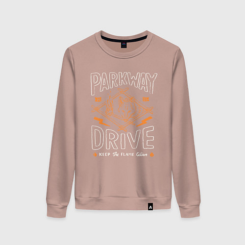 Женский свитшот Parkway Drive: Keep the flame alive / Пыльно-розовый – фото 1