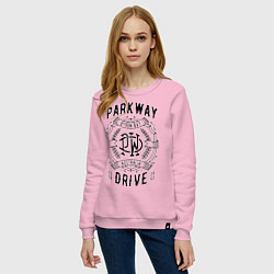 Свитшот хлопковый женский Parkway Drive: Australia, цвет: светло-розовый — фото 2