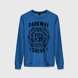 Свитшот хлопковый женский Parkway Drive: Australia, цвет: синий