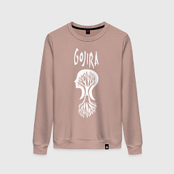 Свитшот хлопковый женский Gojira, цвет: пыльно-розовый