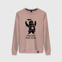 Свитшот хлопковый женский Praise the Sun, цвет: пыльно-розовый