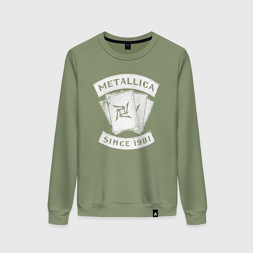 Женский свитшот Metallica Since 1981 / Авокадо – фото 1