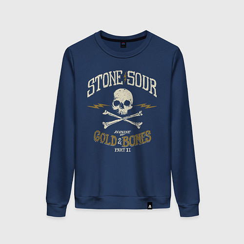 Женский свитшот Stone Sour: Gold Bones / Тёмно-синий – фото 1