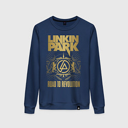 Свитшот хлопковый женский Linkin Park: Road to Revolution, цвет: тёмно-синий