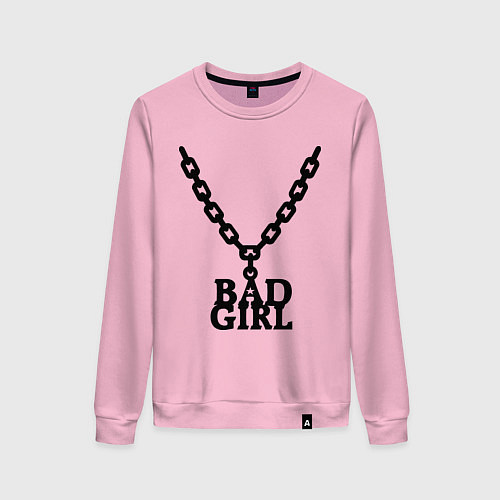 Женский свитшот Bad girl chain / Светло-розовый – фото 1