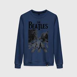 Свитшот хлопковый женский The Beatles: Mono Abbey Road, цвет: тёмно-синий