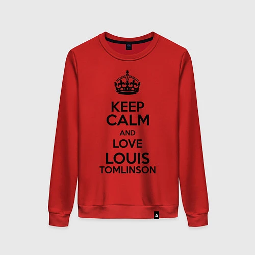 Женский свитшот Keep Calm & Love Louis Tomlinson / Красный – фото 1