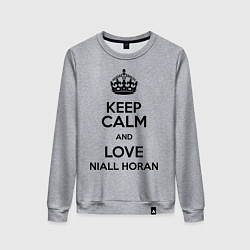 Свитшот хлопковый женский Keep Calm & Love Niall Horan, цвет: меланж