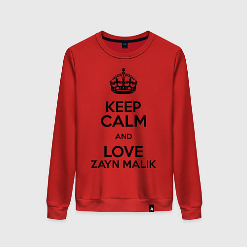 Женский свитшот Keep Calm & Love Zayn Malik / Красный – фото 1