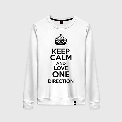 Женский свитшот Keep Calm & Love One Direction / Белый – фото 1