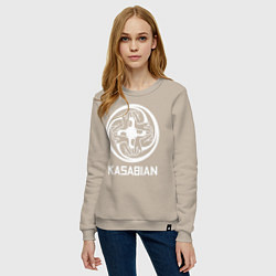 Свитшот хлопковый женский Kasabian: Symbol, цвет: миндальный — фото 2