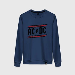Свитшот хлопковый женский AC/DC Voltage, цвет: тёмно-синий