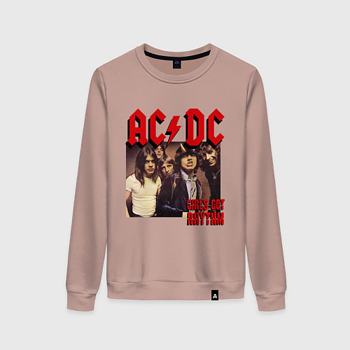 Женский свитшот Girls got the rhythm / Пыльно-розовый – фото 1