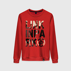 Свитшот хлопковый женский Linkin Park, цвет: красный