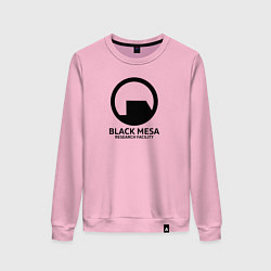 Свитшот хлопковый женский Black Mesa: Research Facility, цвет: светло-розовый