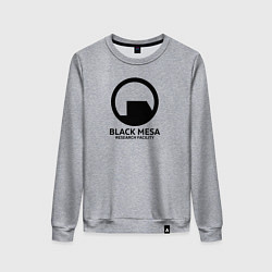 Свитшот хлопковый женский Black Mesa: Research Facility, цвет: меланж