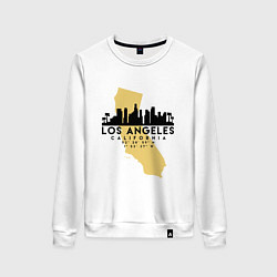 Свитшот хлопковый женский Лос-Анджелес - США, цвет: белый