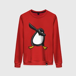 Свитшот хлопковый женский DAB Pinguin, цвет: красный