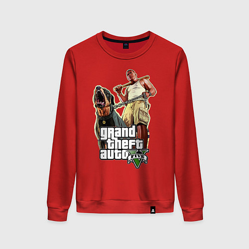 Женский свитшот GTA 5: Man & Dog / Красный – фото 1