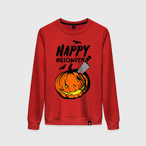 Женский свитшот Happy halloween / Красный – фото 1