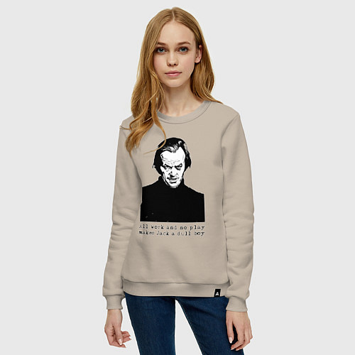 Женский свитшот Сияние - Джек Николсон / Миндальный – фото 3