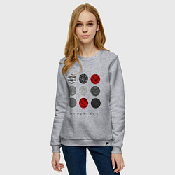 Свитшот хлопковый женский TOP: Blurryface, цвет: меланж — фото 2