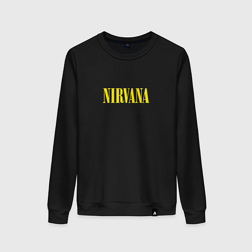 Женский свитшот Nirvana Нирвана Логотип / Черный – фото 1