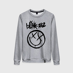 Свитшот хлопковый женский BLINK-182, цвет: меланж