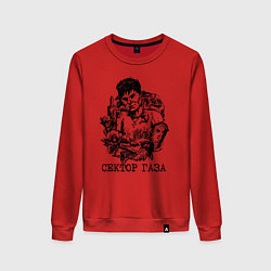 Свитшот хлопковый женский Юра Хой, цвет: красный