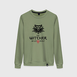 Свитшот хлопковый женский THE WITCHER 3:WILD HUNT, цвет: авокадо