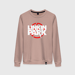 Свитшот хлопковый женский LINKIN PARK, цвет: пыльно-розовый