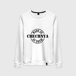 Свитшот хлопковый женский Made in Chechnya, цвет: белый