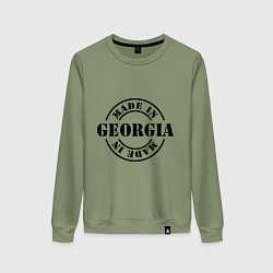 Свитшот хлопковый женский Made in Georgia (сделано в Грузии), цвет: авокадо