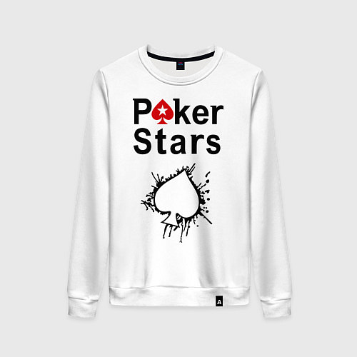 Женский свитшот Poker Stars / Белый – фото 1