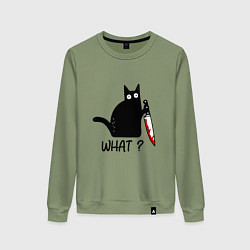 Женский свитшот What cat