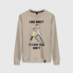 Женский свитшот LOOK MORTY ITS NEW YEAR MORTY