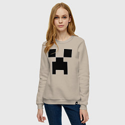 Свитшот хлопковый женский Minecraft, цвет: миндальный — фото 2