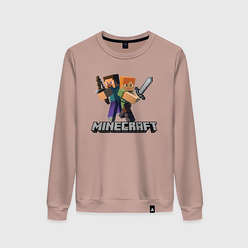 Женский свитшот MINECRAFT / Пыльно-розовый – фото 1