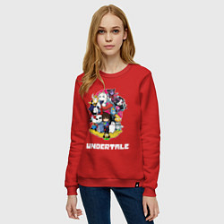 Свитшот хлопковый женский UNDERTALE, цвет: красный — фото 2