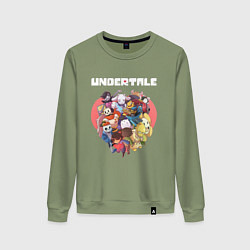 Свитшот хлопковый женский UNDERTALE, цвет: авокадо