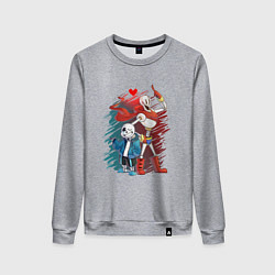 Свитшот хлопковый женский UNDERTALE, цвет: меланж