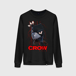 Свитшот хлопковый женский Brawl Stars CROW, цвет: черный