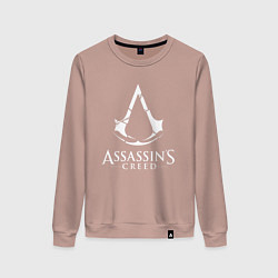 Свитшот хлопковый женский Assassin’s Creed, цвет: пыльно-розовый