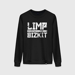 Свитшот хлопковый женский LIMP BIZKIT, цвет: черный