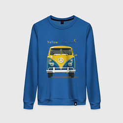 Женский свитшот Я люблю вас Yellow-blue bus